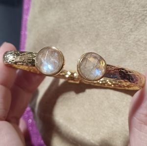 Gold hinge cuff bracelet